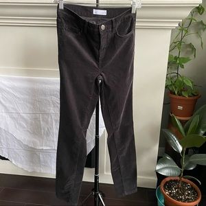 Ann Taylor LOFT black corduroy high rise skinny jeans